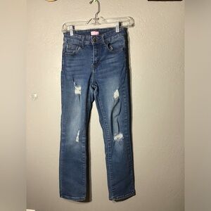Spring 21 Jeans Boyfriend Length Distressed Jeans For Girls Size 5 Mid Rise